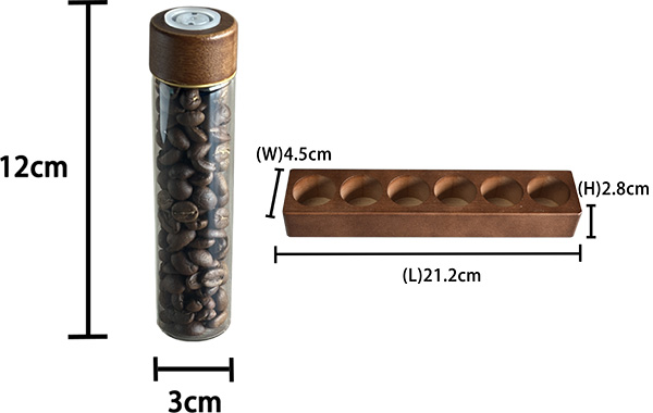 Coffee Bean Storage Tubes Size