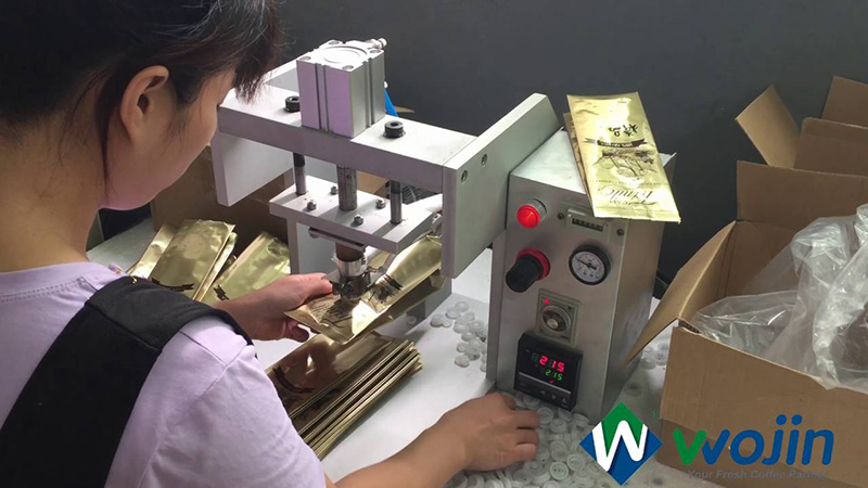 Video of sealing golden bag